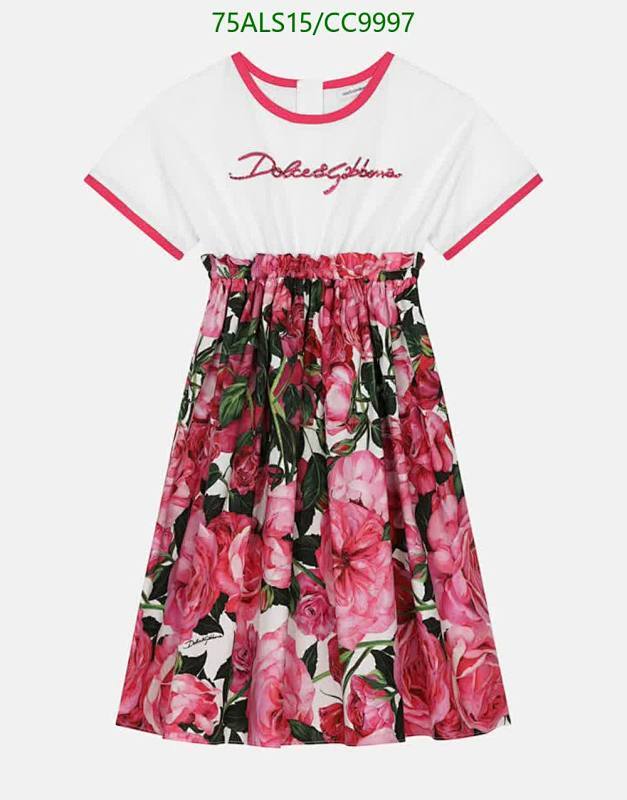 Dolce & Gabbana Kids Floral Rose Print Cotton T-Shirt Dress White Pink
