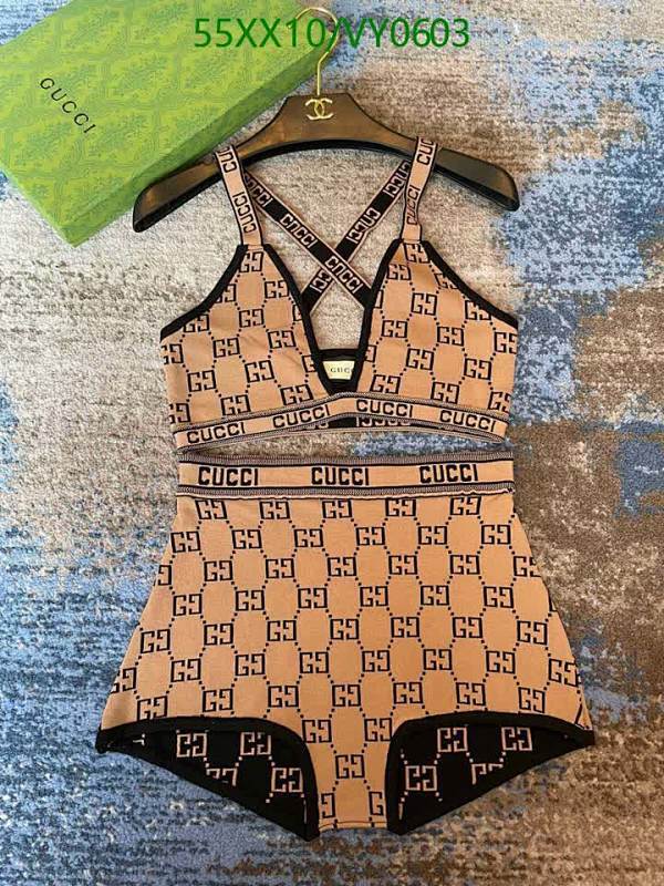 Gucci GG Monogram Two-Piece Swimsuit - Stylish & Comfortable Resort Wear
