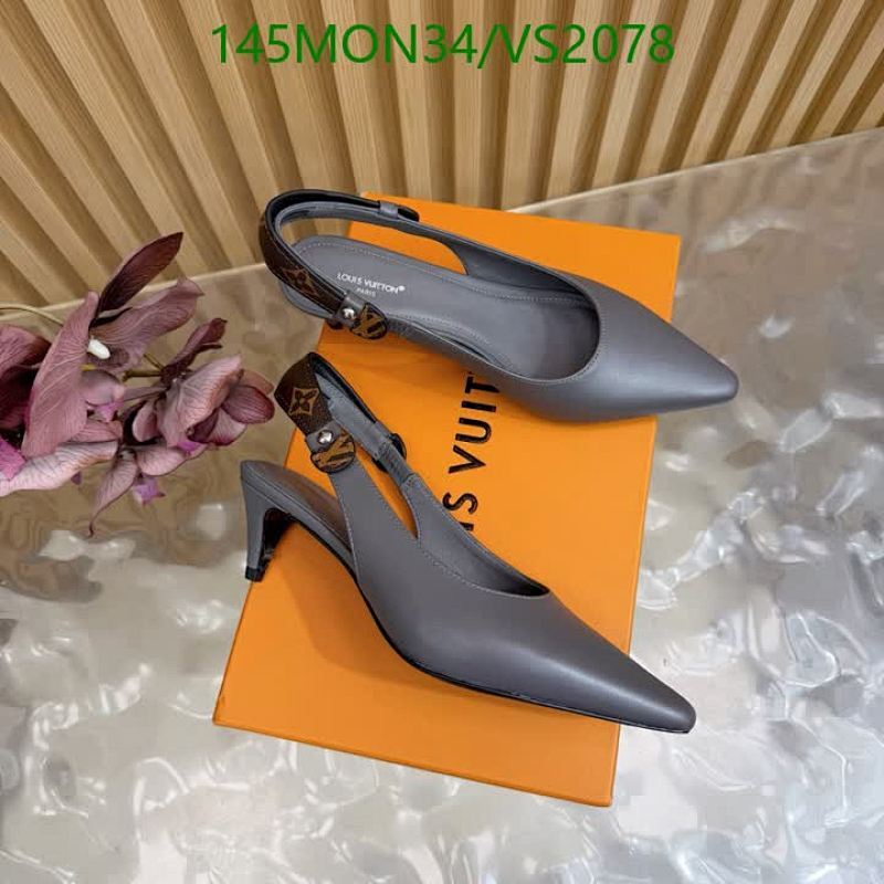 Louis Vuitton Women's Pointed Toe Slingback Heels - Elegant Gray Leather Pumps 34 Louis Vuitton Women's Pointed Toe Slingback Heels - Elegant Gray Leather Pumps