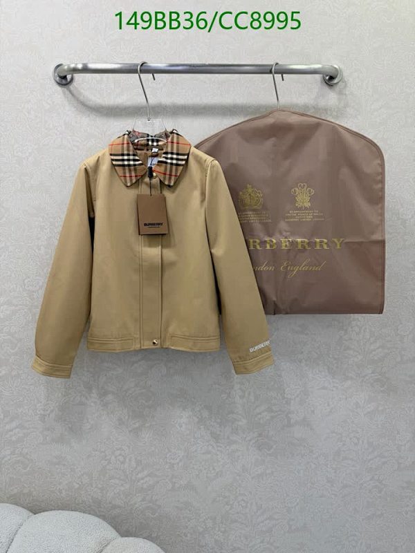 Burberry Classic Check Collar Cotton Jacket for Kids