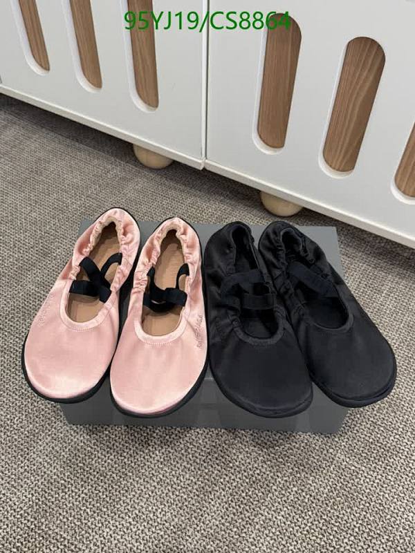 Balenciaga Women's Sheepskin Ballet Flats - Pink & Black