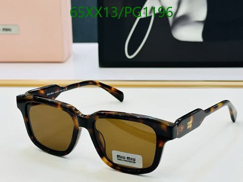 Miu Miu Tortoiseshell Square Sunglasses with Brown Lenses - PG1196