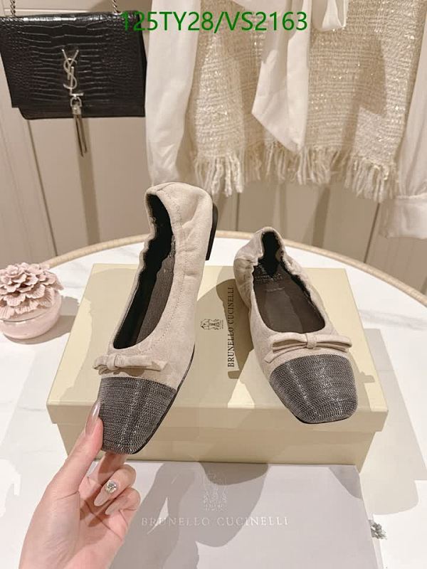 Brunello Cucinelli Women's Sparkle Toe Ballet Flats - Sheepskin & Leather