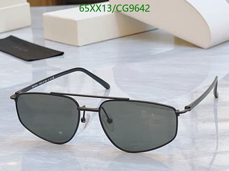 Prada Men's Aviator Metal Sunglasses - Grey Lenses