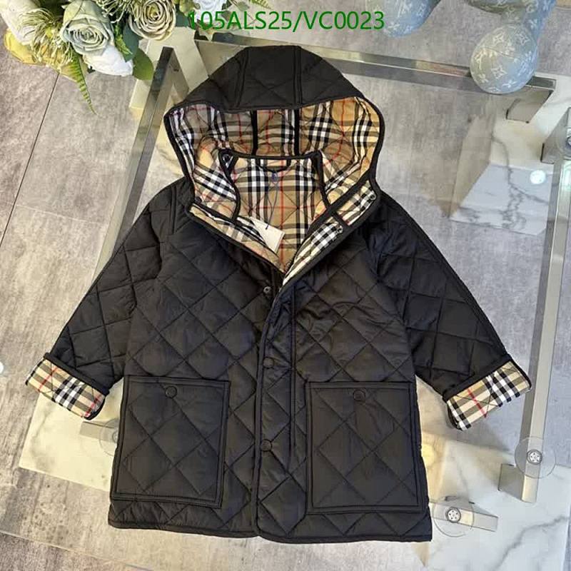 Burberry Kids Quilted Down Jacket with Iconic Check Lining