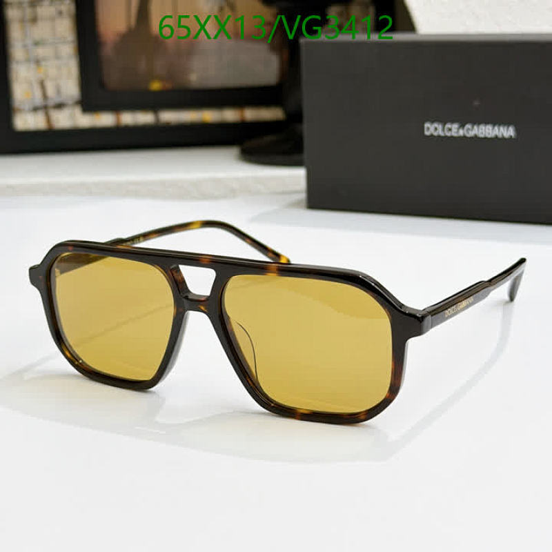 Dolce & Gabbana Men's Aviator Sunglasses Brown Tortoise Yellow Lenses