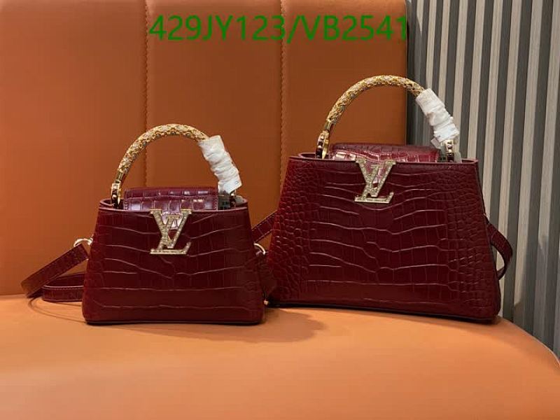 Louis Vuitton Capucines Crocodile Embossed Leather Handbag - Elegant Top Handle Bag