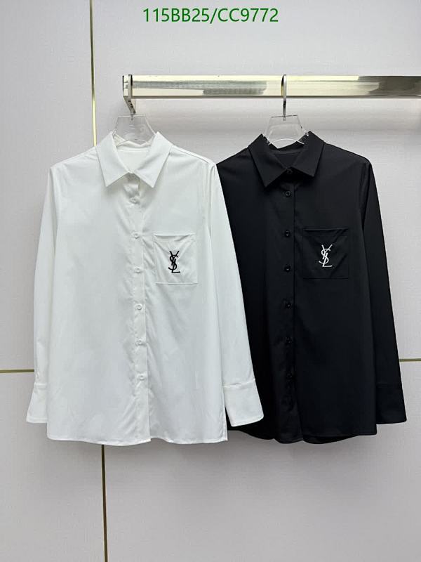 Yves Saint Laurent Classic Button-Down Shirt - Elegant Black & White
