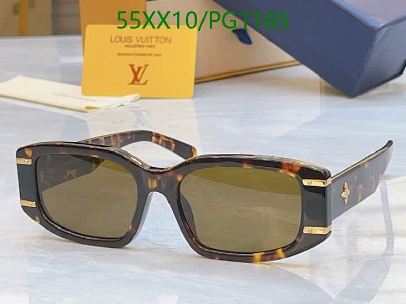 Louis Vuitton Tortoiseshell Square Sunglasses with Gold Accents