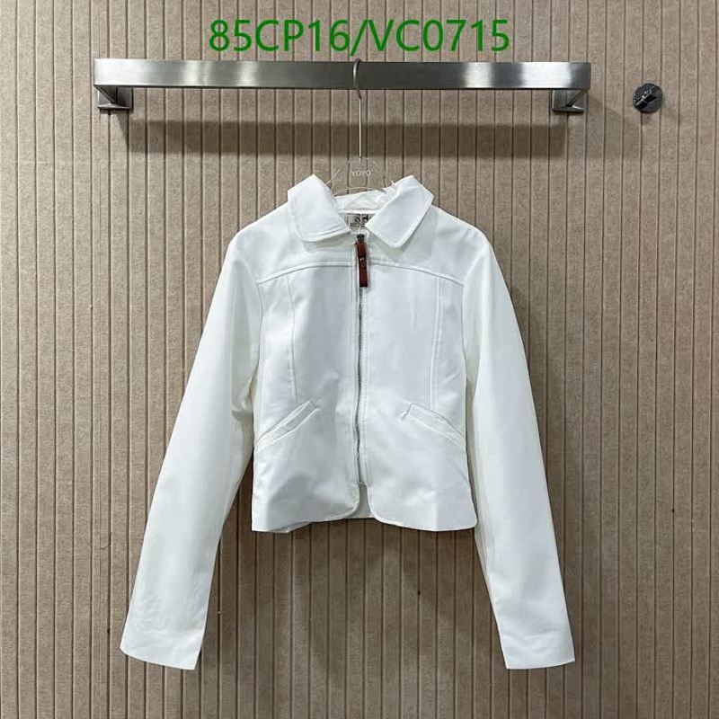 Hermes Chic White Cropped Jacket - Stylish Polyester-Cotton Blend Outerwear