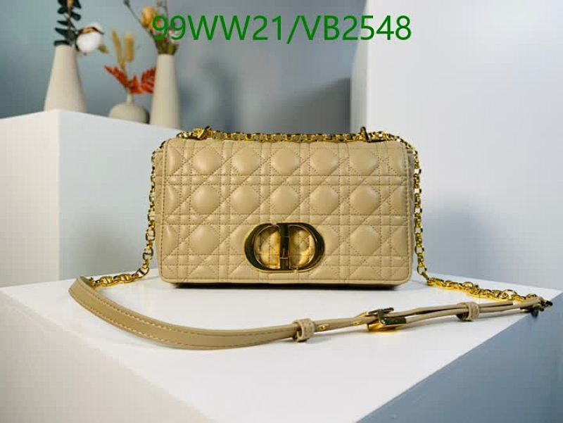 Dior Caro Bag Small Beige Cannage Calfskin with Chain Strap - Elegant & Chic
