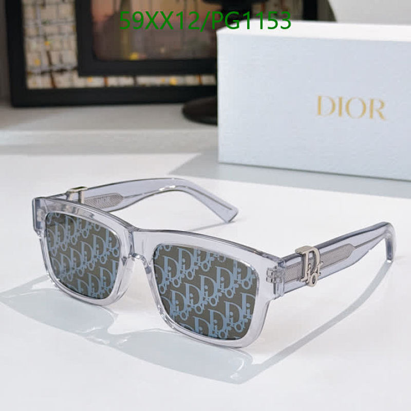Dior Sunglasses PG1153 - Stylish Transparent Frame with Monogram Lenses
