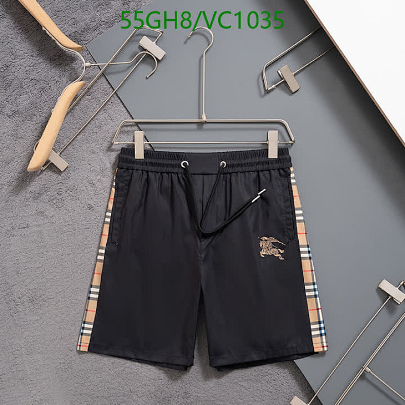 Burberry Men's Black Beach Shorts with Nova Check Side Stripe & Embroidered Logo