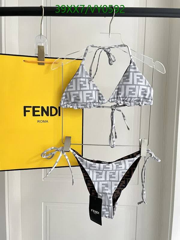 Fendi FF Motif Triangle Bikini Set - Stylish Two-Piece Swimwear for Women