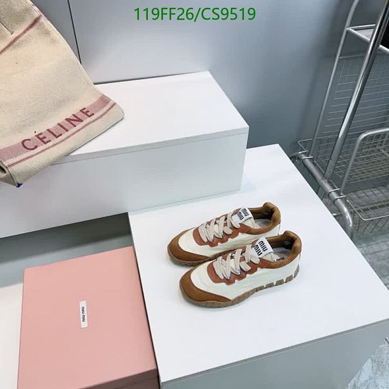 Miu Miu Women's Calfskin Suede Fabric Sneakers EU 35-41