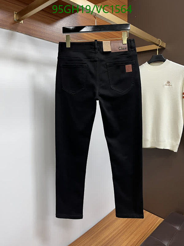 Loewe Men's Black Denim Jeans - Premium Cotton Blend, Slim Fit Trousers