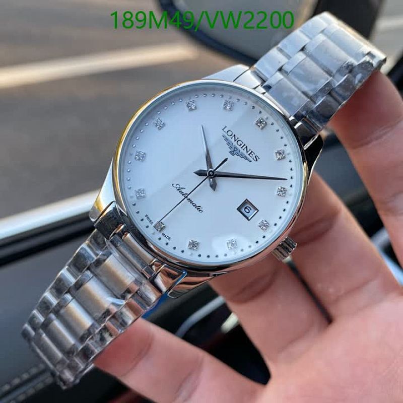 Longines Automatic Mechanical Watch - Stainless Steel with Diamond Accents