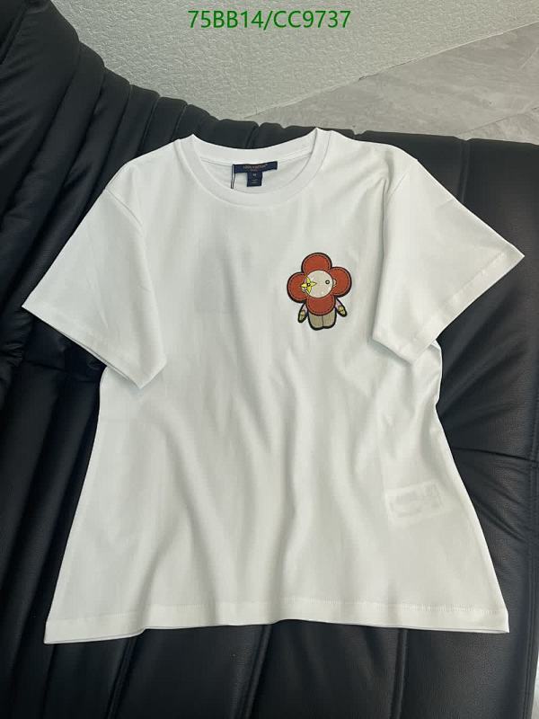 Louis Vuitton White Cotton T-Shirt with Flower Motif - Sizes S-L