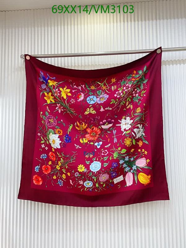 Gucci Floral Print Real Silk Scarf - Luxurious 90x90CM Square Wrap