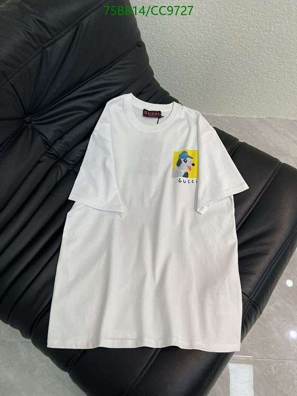 Gucci Men's White Cotton Dog Graphic T-Shirt