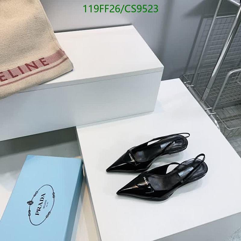 Prada Women's Slingback Pumps with Beaded Embellishments