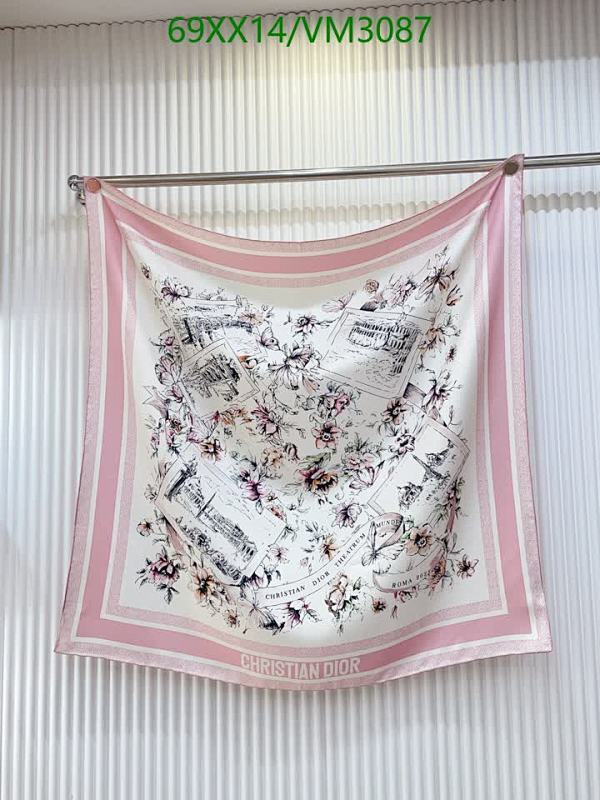 Dior Elegant Floral Silk Scarf - Luxurious 90x90CM Design
