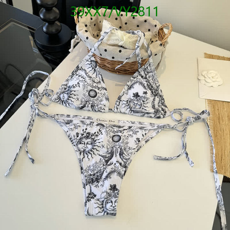 Dior Zodiac Toile de Jouy Inspired Two-Piece Bikini Set - Black & White