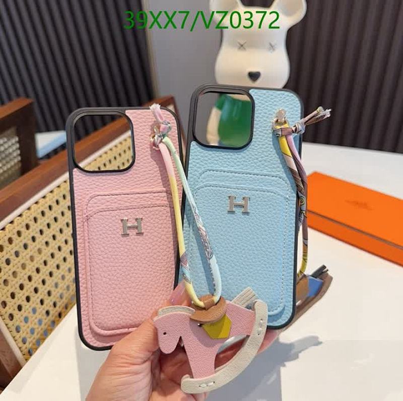 Hermes-Inspired iPhone Case with Card Holder & Rocking Horse Charm - Stylish Protection