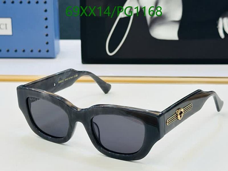 Gucci Women's Black Acetate Cat-Eye Sunglasses PG1168