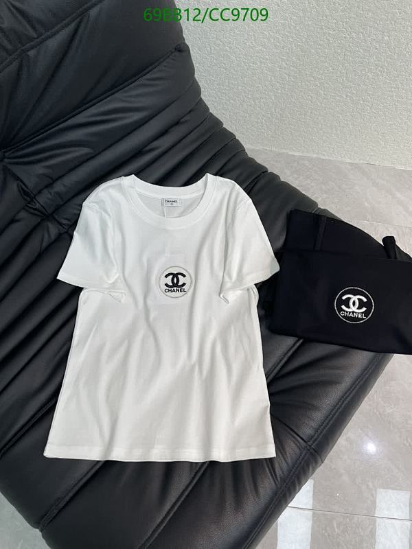 Chanel Cotton T-Shirt with Classic Logo - White