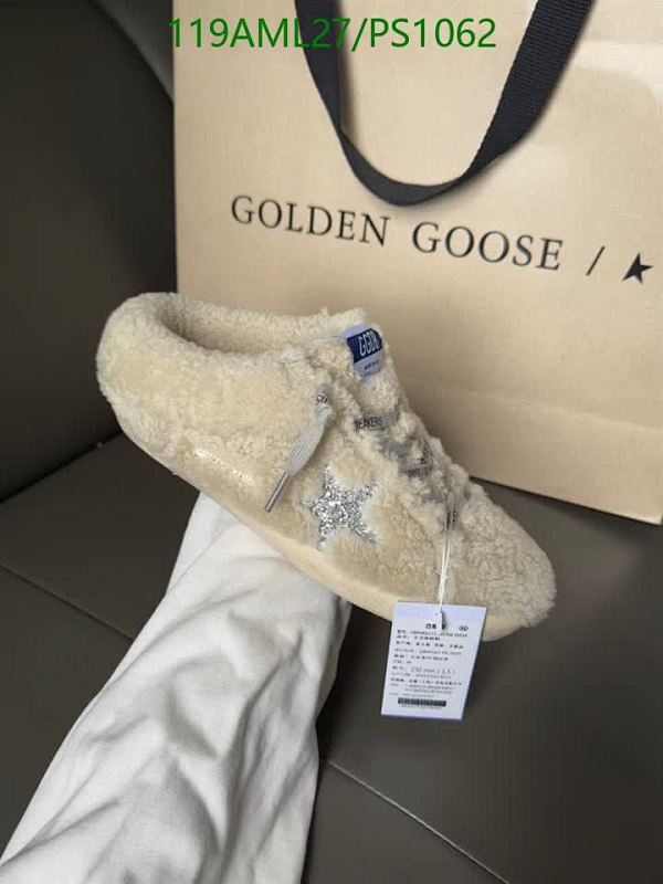 Golden Goose Unisex Shearling Sneakers - Luxurious Cowhide & Glitter Star Design