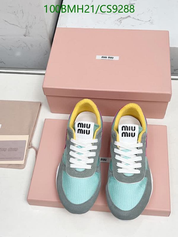 Miu Miu Women's "Code CS9288" Breathable Mesh Sneakers