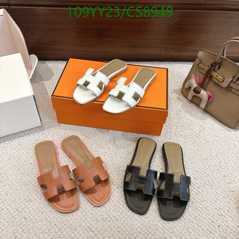 Hermès Women's Leather H Slide Sandals - Comfort & Style