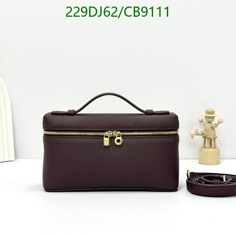 Loro Piana Vanity Bag in Calfskin Leather - Burgundy