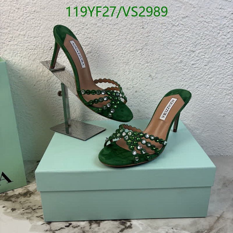 Aquazzura Women's Studded Suede Heeled Mules - Elegant & Comfortable