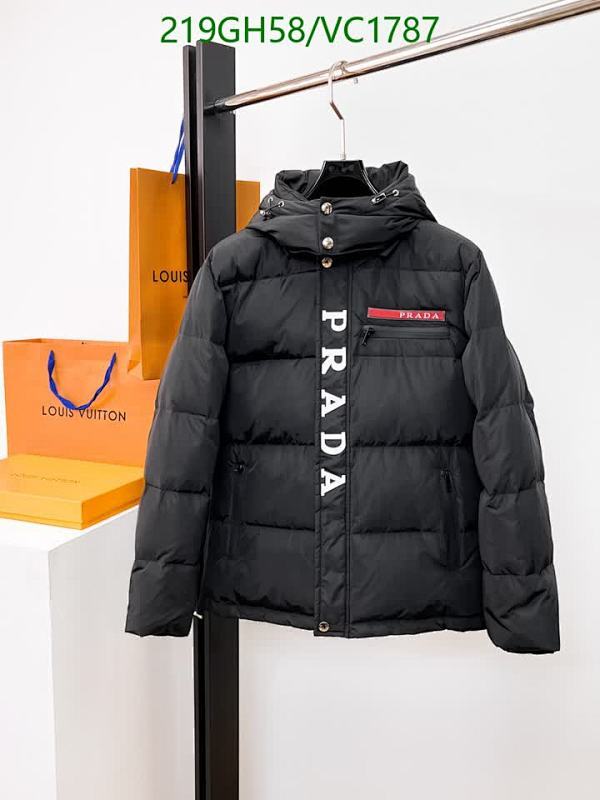 Prada Women's Hooded Puffer Down Jacket - Black Winter Warm Outerwear