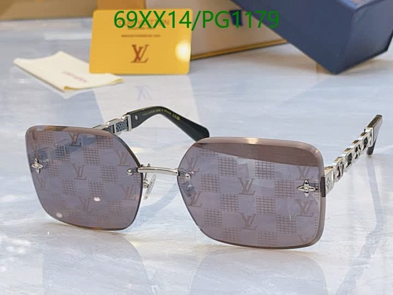 Louis Vuitton Women's Rimless Monogram Square Sunglasses PG1179