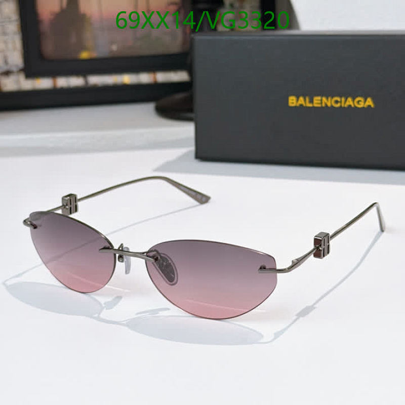 Balenciaga Rimless Oval Sunglasses with Gradient Lenses - Stylish Eye Protection