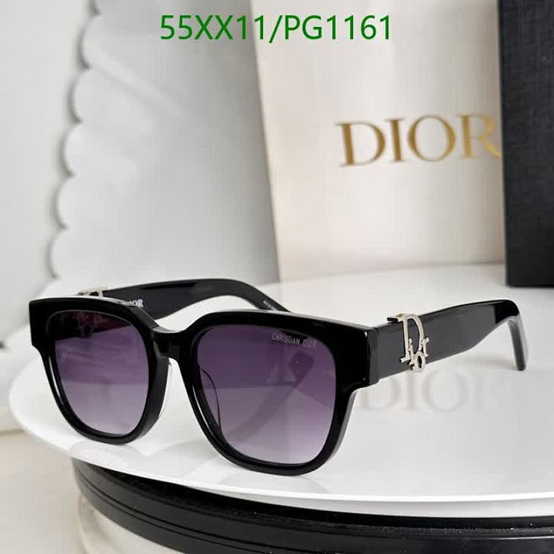 Christian Dior Rectangular Sunglasses with Gradient Lenses - Black