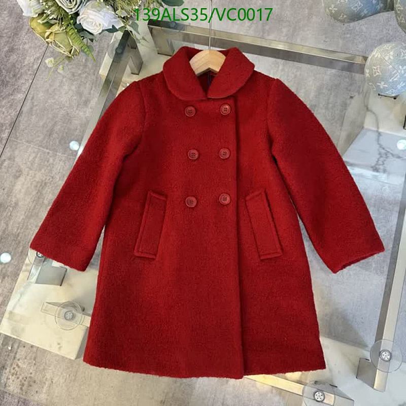 Burberry Kids Double-Breasted Red Cashmere Wool Coat