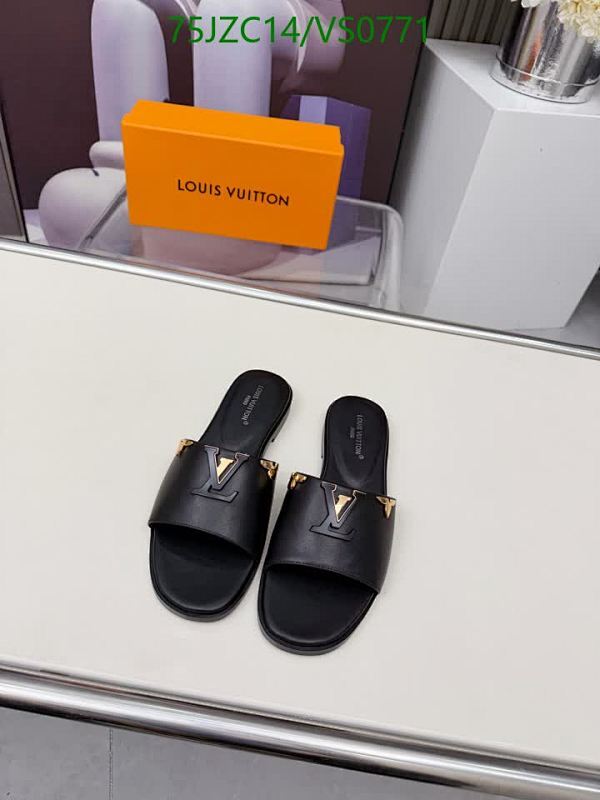 Louis Vuitton Women's Leather Flat Sandals - Stylish Comfort for Every Occasion