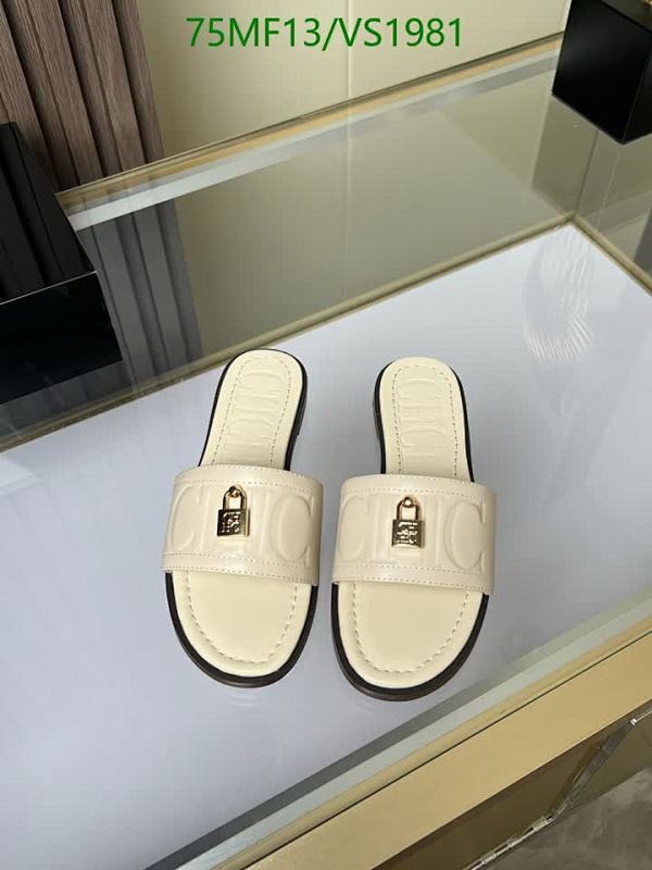 CH Carolina Herrera Women's Flat Sandals with Padlock Detail - Luxe Comfort