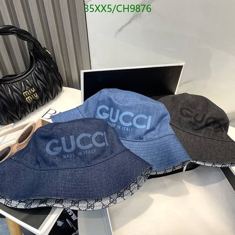 Gucci Denim Bucket Hat - "Made in Italy" Logo Detail