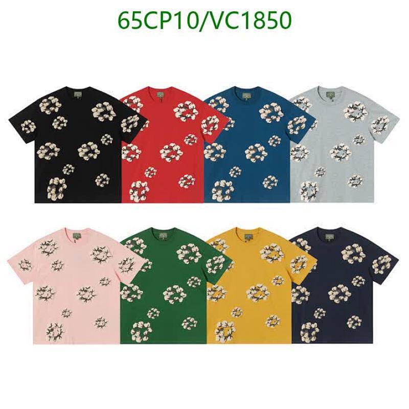 Denim Tears Cotton Print Short Sleeve T-Shirt - Comfortable & Stylish Tops