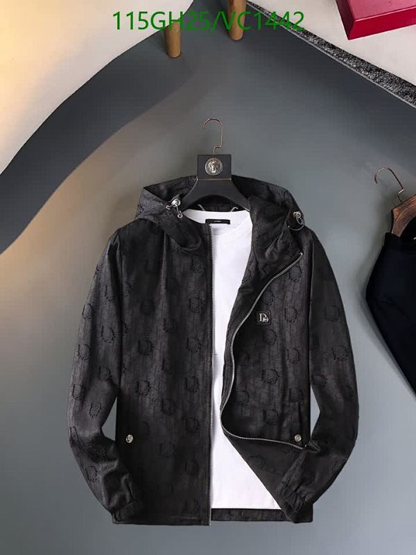 Dior Men's Stylish Monogram Hooded Jacket - Black Casual Outerwear