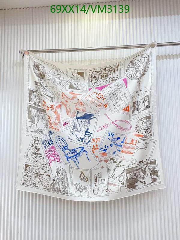 Hermès Silk Scarf VM3139 - Luxurious 90x90CM Design