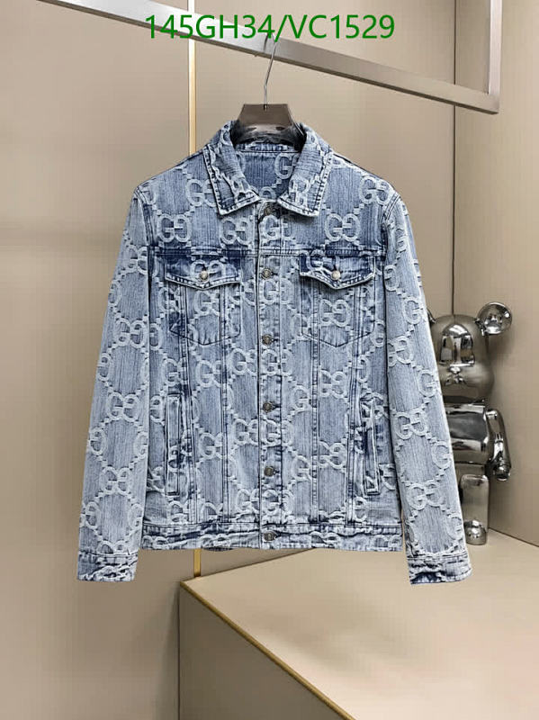 Gucci GG Monogram Denim Jacket - Stylish Outerwear for Men with Classic Design