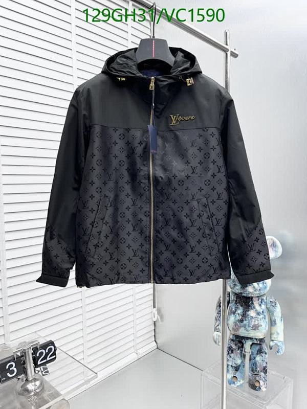 Louis Vuitton Men's Monogram Windbreaker Jacket with Hood - VC1590