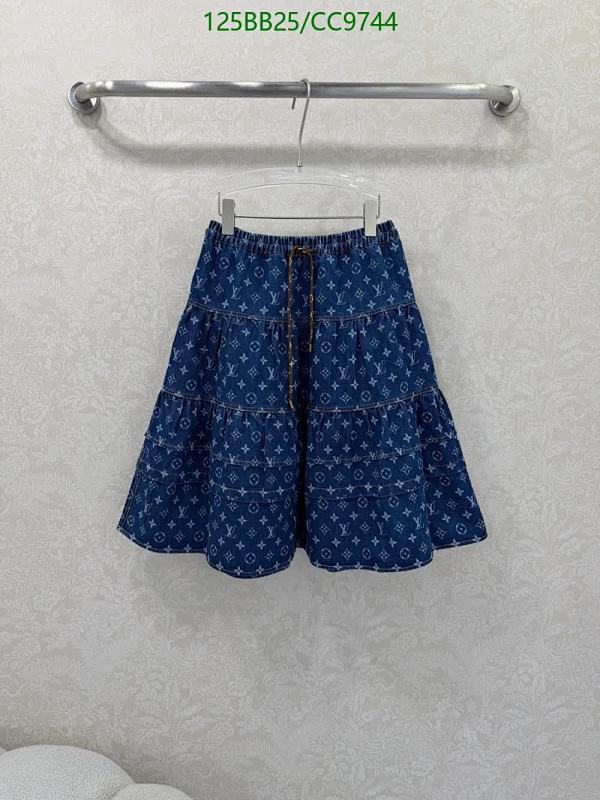 Louis Vuitton Monogram Denim Tiered Mini Skirt