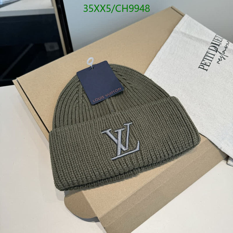Louis Vuitton Knit Beanie Hat with LV Logo